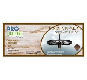 Lámpara colgar 1L E27 Vintage rueda