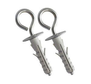 Tarugo con argolla 9x50 mm 2 unidades gris