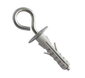 Tarugo con argolla 9x50 mm 2 unidades gris