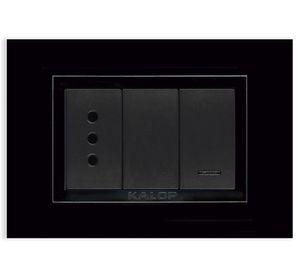 Enchufe hembra 10A + Interruptor 9/12 Zen negro