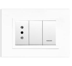Enchufe hembra 10A + interruptor 9/12  Zen blanco
