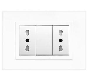 Enchufe doble Zen basic armado 16A blanco