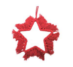 Colgante Estrella con pelos rojo