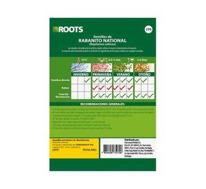 Semilla de verdura Rabanitos 3 g Roots