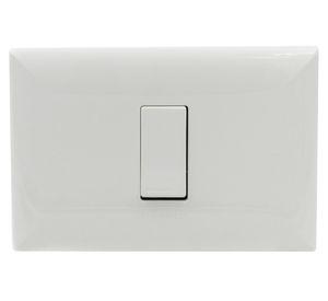 Interruptor simple 9/12 placa armada Línea S17 blanco