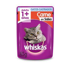 Alimento húmedo 85 gr gatos castrados Carne