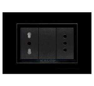 Enchufe doble 10-16A Zen basic armado negro
