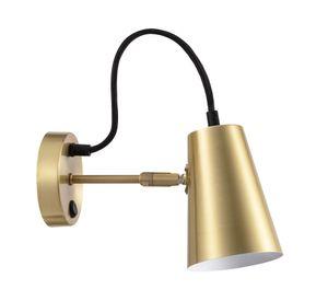 Aplique pared dorado con interruptor E14 1L