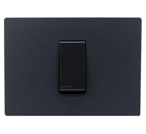Pulsador placa armada Línea S32 noir mate