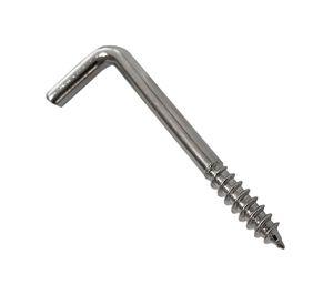 Tornillo escuadra 3.3x1.1/2'' niquelado 5 unidades