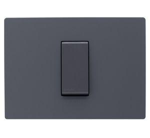 Interruptor simple placa 9/12 armada Línea S32 grey mate