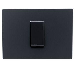 Interruptor conmutador 9/24 placa armada Línea S32 noir mate