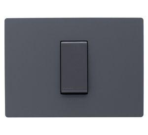 Pulsador placa armada Línea S32 grey mate