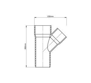 Vee sanitario PVC 110x110 mm gris