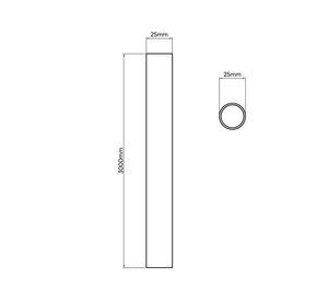 Tubería hidráulica Clase 10 25 mm x 3 m celeste