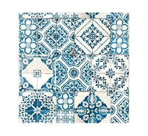 Rollo PVC autoadhesivo 52x500 cm Azulejos azules mediterráneos diseño