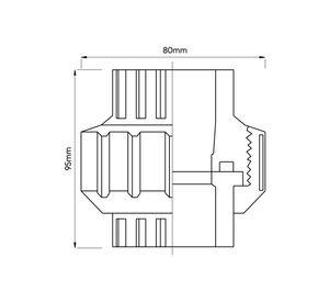 Unión Americana hidráulica para cementar 32 mm celeste