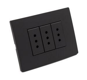Toma corriente triple S33 10A 2500W noir mate