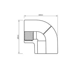 CODO 90º 32X1" HI PRESION