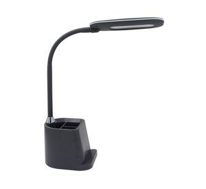 Lámpara escritorio LED luz día gris oscuro