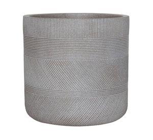 Maceta fiber clay Líneas gris 30x30.5 cm