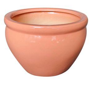 Maceta cerámica Aline S Glossy peach