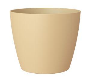 Maceta 20 cm plástico San Remo pale amarillo mate