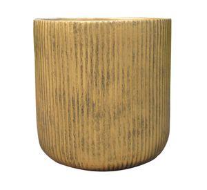 Maceta 30.5 cm Fiber clay Gaia dorado