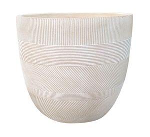 Maceta 35 cm Fiber clay Elena blanco