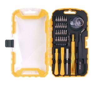 Set reparación consolas y celulares 32 piezas amarillo
