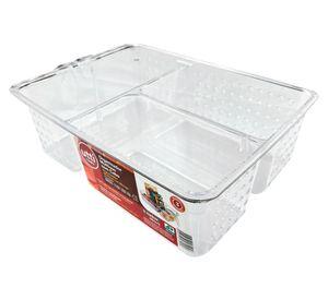 Organizador de cocina multiuso acrílico 3 divisiones