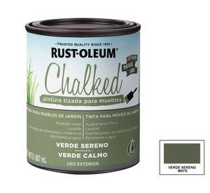 Pintura tizada exterior base agua 887 ml Chalked Interior verde sereno mate