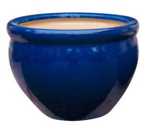 Maceta cerámica Aline S azul Glossy
