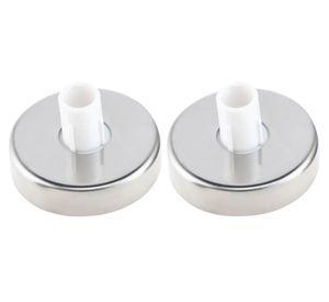 Set flanche con tapa 19 mm inox 2 un.
