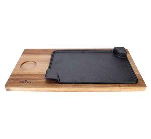 Plancha con base acacia