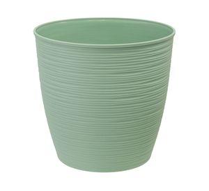 Macetero redondo Piedra green terra 23x25 cm