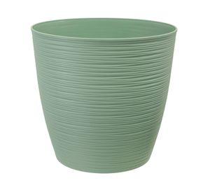 Macetero redondo estilo Piedra green terra 30x33 cm