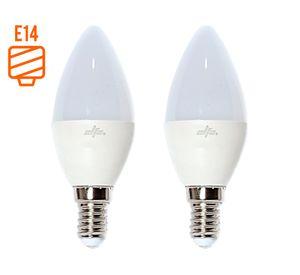 Pack 2 ampolletas Led 6W E14 luz cálida Vela