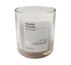 Vela con caja 9 cm ecru