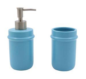 Accesorios baño Borde turquesa 2 piezas