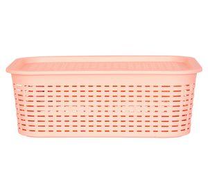 Canasto organizador Tavarua rosado plástico 13 lt
