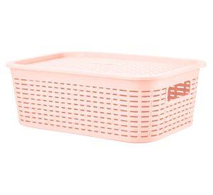 Canasto organizador Tavarua rosado plástico 13 lt