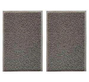 Limpiapiés 40x60 cm Spaguetti gris 2 piezas