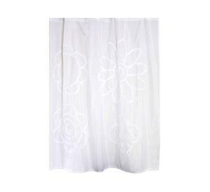 Cortina baño Relieve flor 180x180 cm