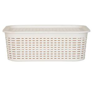 Canasto organizador Tavarua beige plástico 13 lt