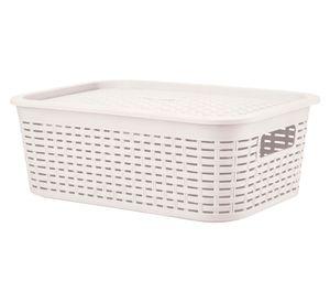 Canasto organizador Tavarua beige plástico 13 lt