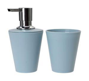 Accesorios baño celeste 2 piezas
