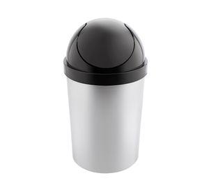 Papelero vaivén 8.5 litros Magaly metalizado/negro