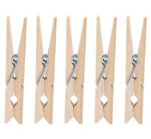 Pack clip ropa madera 50 unidades