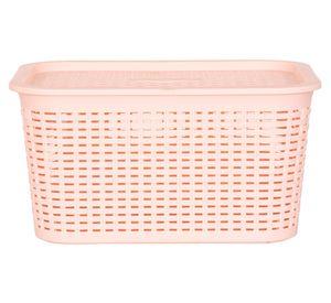 Canasto organizador Tavarua rosado plástico 6.5 lt